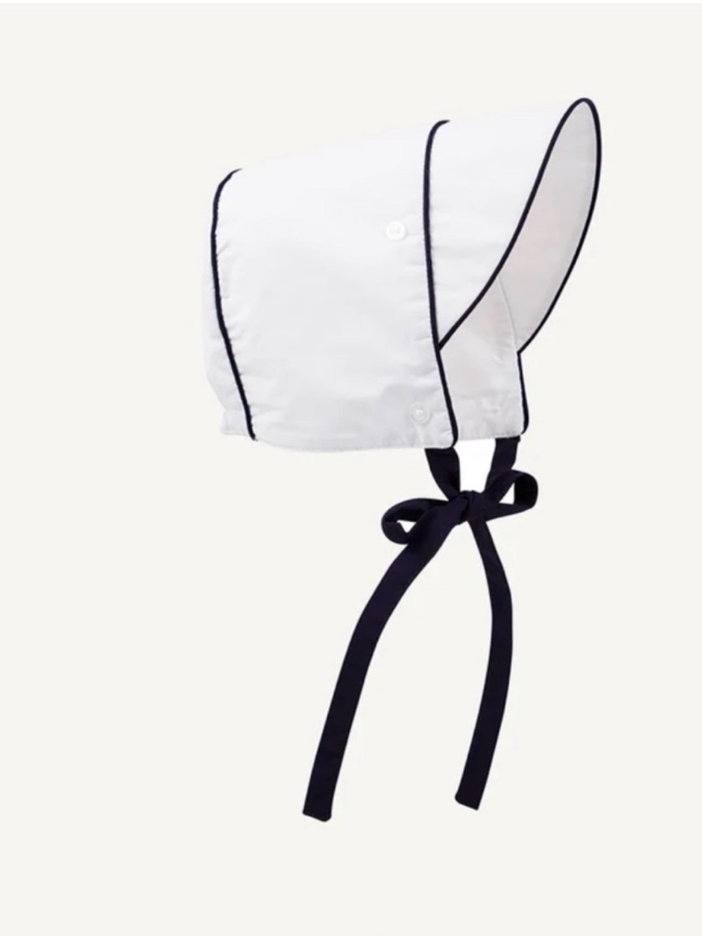 TBBC The Beaufort Bonnet Company Barringer Bonnet, white w navy trim S